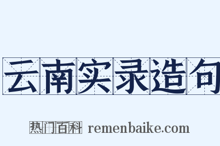 云南实录造句是什么意思的图片